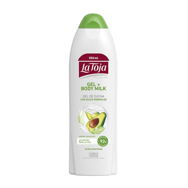 LA TOJA AROMA AGUACATE GEL+BODY MILK GEL DE DUCHA 550ML;UNISEX