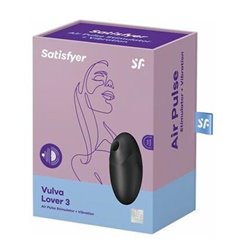 SATISFYER VULVA LOVER 3 AIR PULSE STIMULATOR NEGRO NEGRO 1UN;MUJER