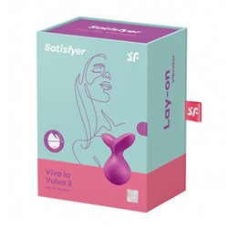 SATISFYER VIVA LA VULVA 3 LAY-ON VIBRATOR VIOLETA 1UN;MUJER