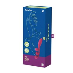 SATISFYER TRI BALL 2 MULTI-VIBRADOR ROJO 1UN;MUJER