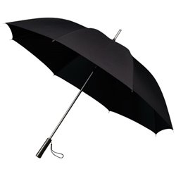 golf umbrella windproof 125 cm polyester black