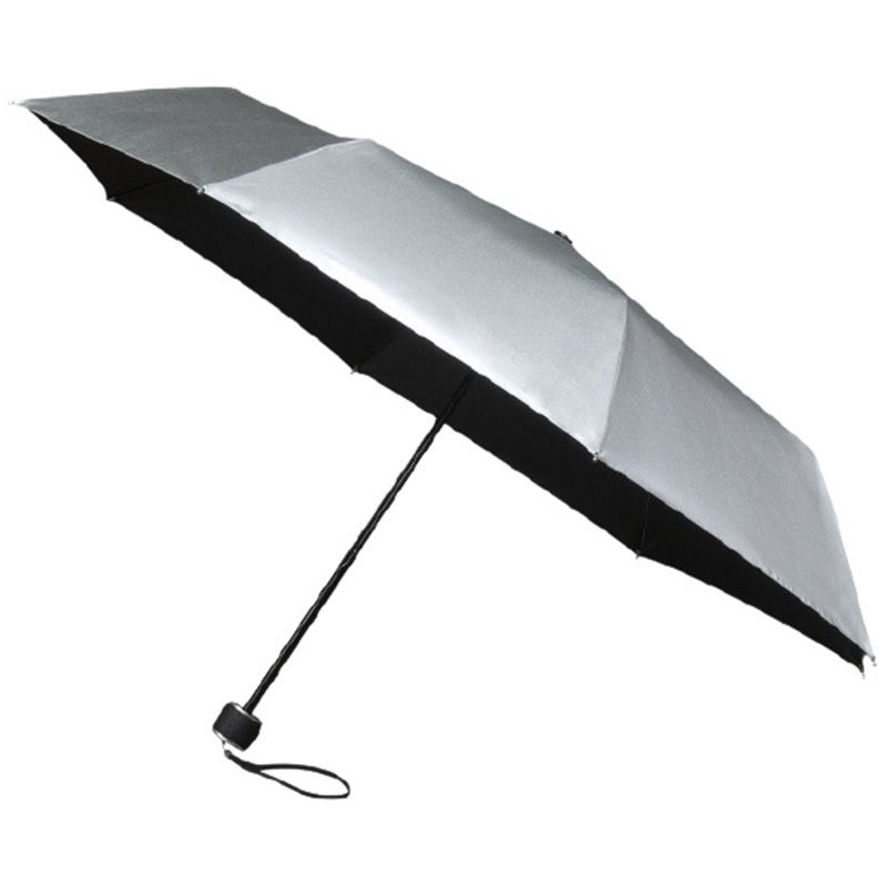 Foldable Umbrella with Hand Opening Ø 100 cm Silver