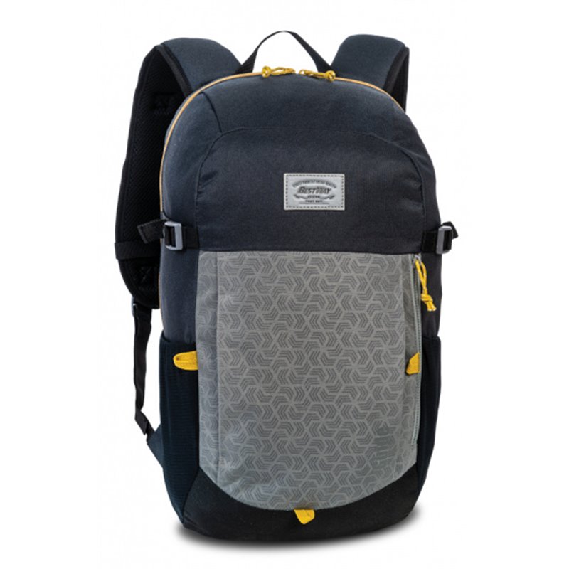 backpack men 15 liter 47 x 25 cm textile black/yellow