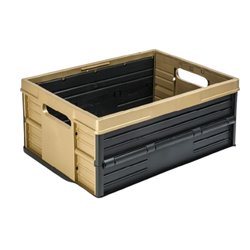 shopping crate 32 liters brown/black