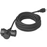 extension cable Schuko 3-gang 20 meters 3x1.5mm² black