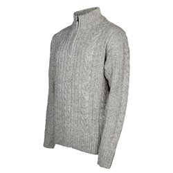 Marcel sweater knit half zip men's light gray size L