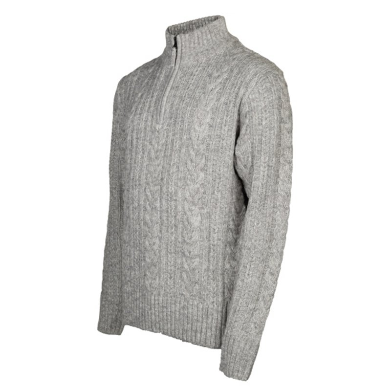 Marcel sweater knit half zip men's light gray size 3XL