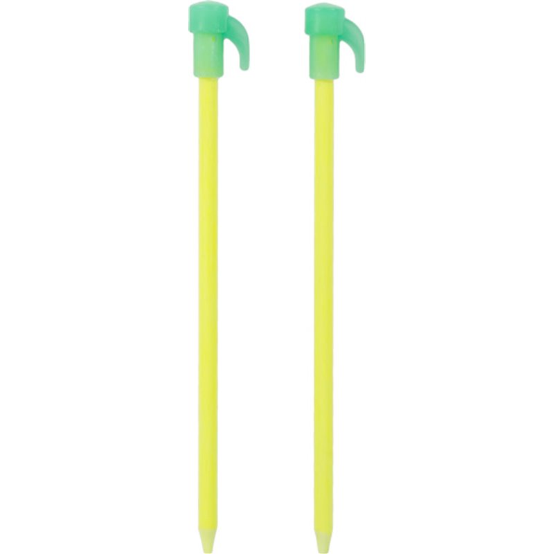 Tent pegs Fluorescent 20 cm Plastic 6 Pieces Yellow