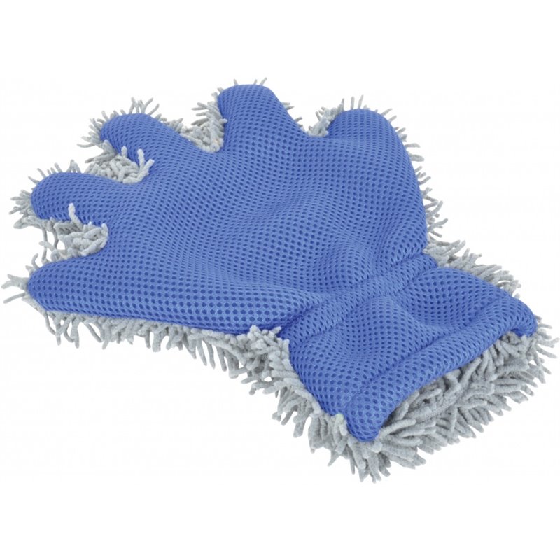 washing glove 2-in-1 blue / gray