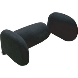 adjustable travel headrest black