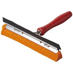 window squeegee 20 cm wooden handle red