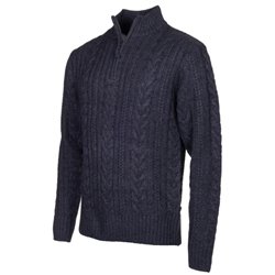 Marcel sweater knit half zip men's dark blue size L