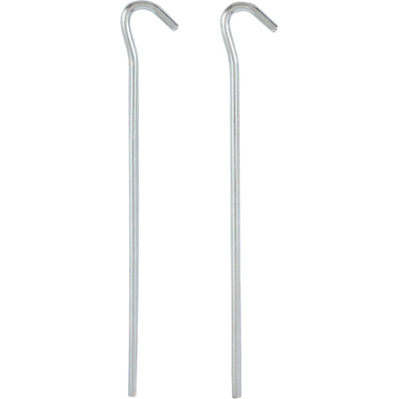 Tent pegs 18 cm Steel 10 Pieces Silver