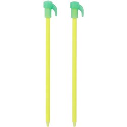 Tent pegs Fluorescent 20 cm Plastic 6 Pieces Yellow