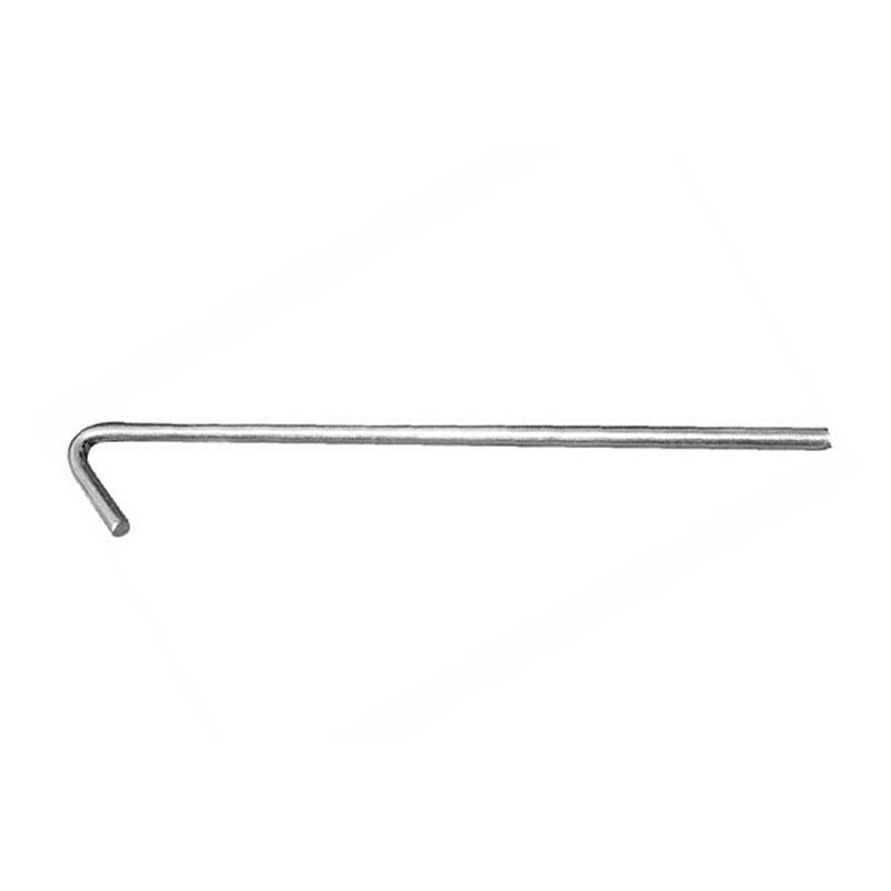 Tent pegs Hook Shape Steel Silver 10 Pieces