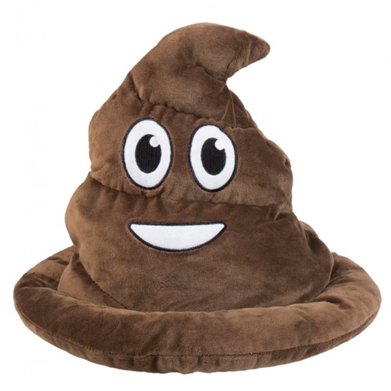 Hut Kotze Emoticon unisex 30 cm braun