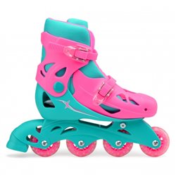 inline-Skates Hardboot rosa/türkis Größe 32-35