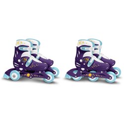 Wish 2 in 1 Tri- & Inline Skates Semi-softboot Lila Größe 27-30