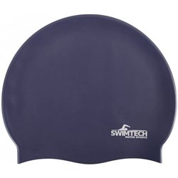 swim cap silicone one-size navy blue