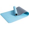 yoga mat 173 x 58 cm elastomer/rubber blue