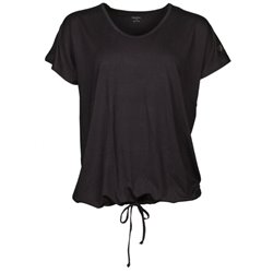 Loose fit sports shirt round neck ladies black size S