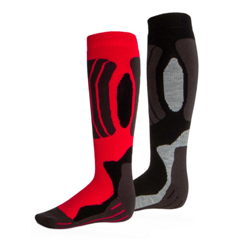 Svindal ski socks 2-pack unisex black/red size 35-38