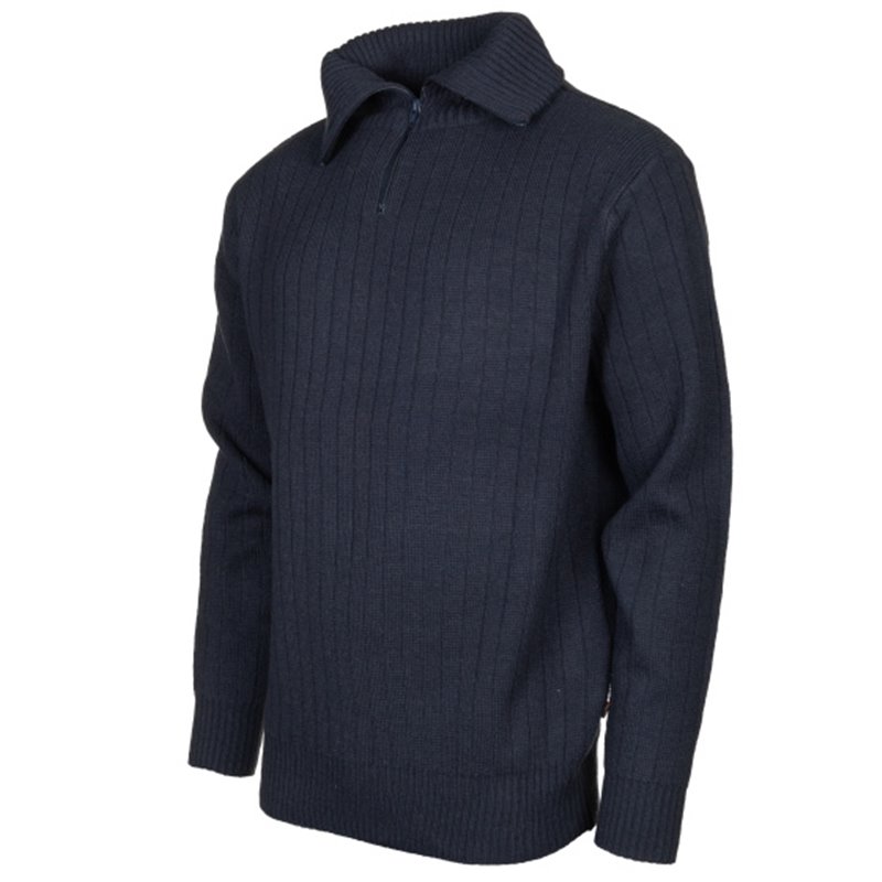 PL Kotterstrui men's knit half zip blue size M