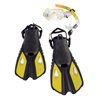 Zandvoort Snorkel Set with Swim Flippers Lime Size 37-41