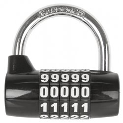 PD 5 Number padlock 62 mm Steel Black