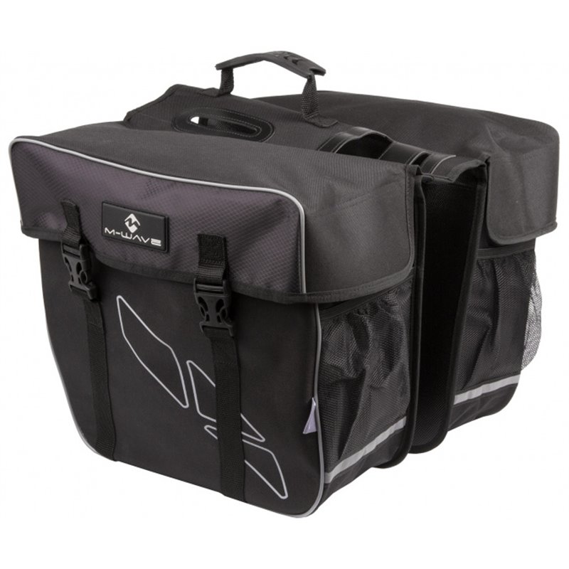 double bicycle bag Amsterdam 30L black / gray