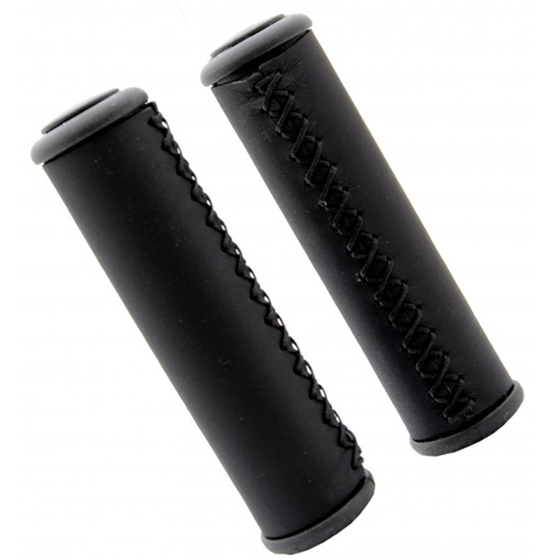 Handles 13 cm Pair of Leather Black