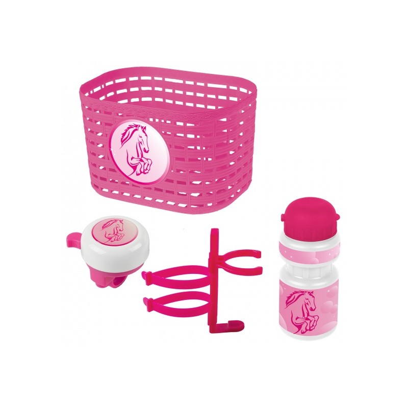 accessory Paardset girls pink/white 4-piece