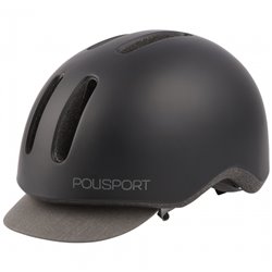 Commuter bicycle helmet unisex gray size 58-61 cm