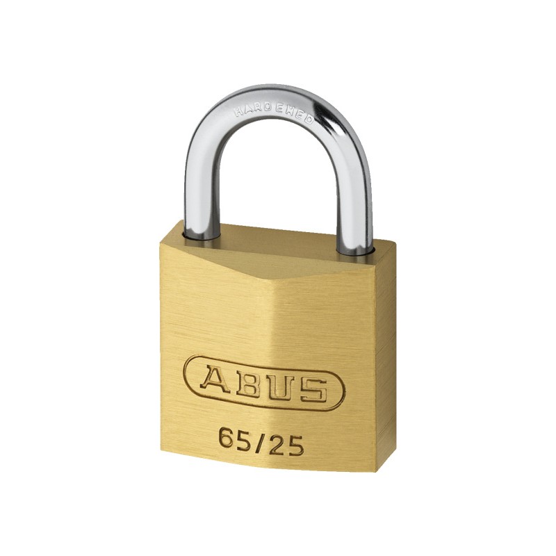 Padlock 65/25 hardened steel gold