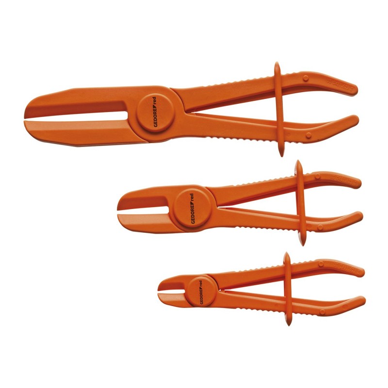 Hose clamp pliers set Ø 0-60 mm 3-piece Orange