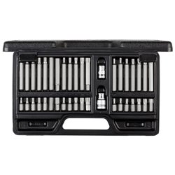 Bit set Inbus, Torx and Polytooth 40-piece