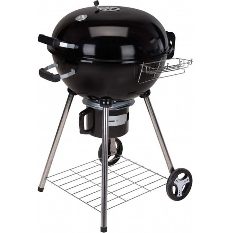 Charcoal Barbecue on Wheels Ø 57 cm Black