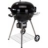 Charcoal Barbecue on Wheels Ø 57 cm Black