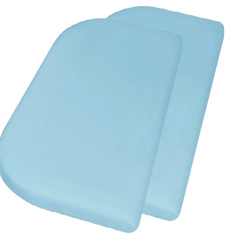 Fitted Sheet Junior 81 x 42 + 10 cm 2 Pieces Light Blue