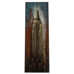 Empire State Retraw Painting 120 cm Nickel Brown