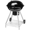 Charcoal Barbecue on Wheels Ø 56 cm Black