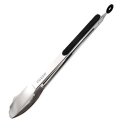 BBQ tongs 40 cm silver/black