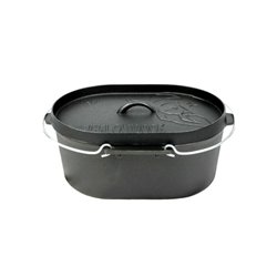 Dutch Oven Casserole Cast Iron with Lid Oval 9 L