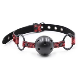 Breathable Gag Ball Diamond Vegan Leather