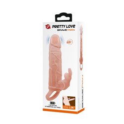 Brave Man Penis Sleeve with Vibration + 5cm