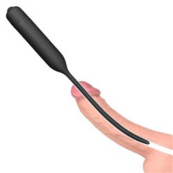 Urethral Dilator with vibe Black