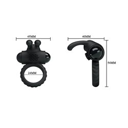 Vibrating Cock Ring Eudora Black