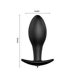 Anal Plug Black Anchor with Remote Control