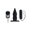 Vibrating Butt Plug with Remote Control Silicone Black