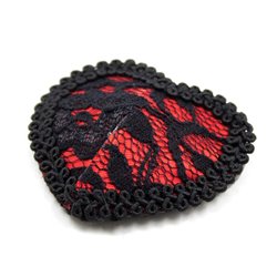 Nipple Covers with Lace Black/Red